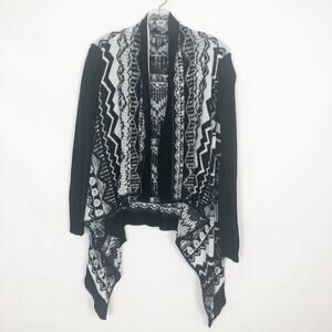 Wet Seal Open Front Tribal Print Cardigan Size Small Soft Stretch